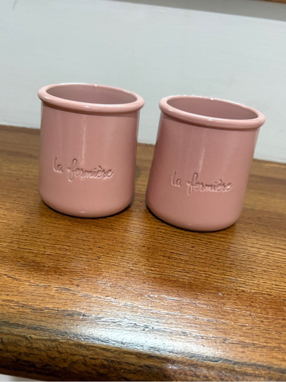 La Fermière Pink Ceramic
Yogurt Jars - Set of 2
